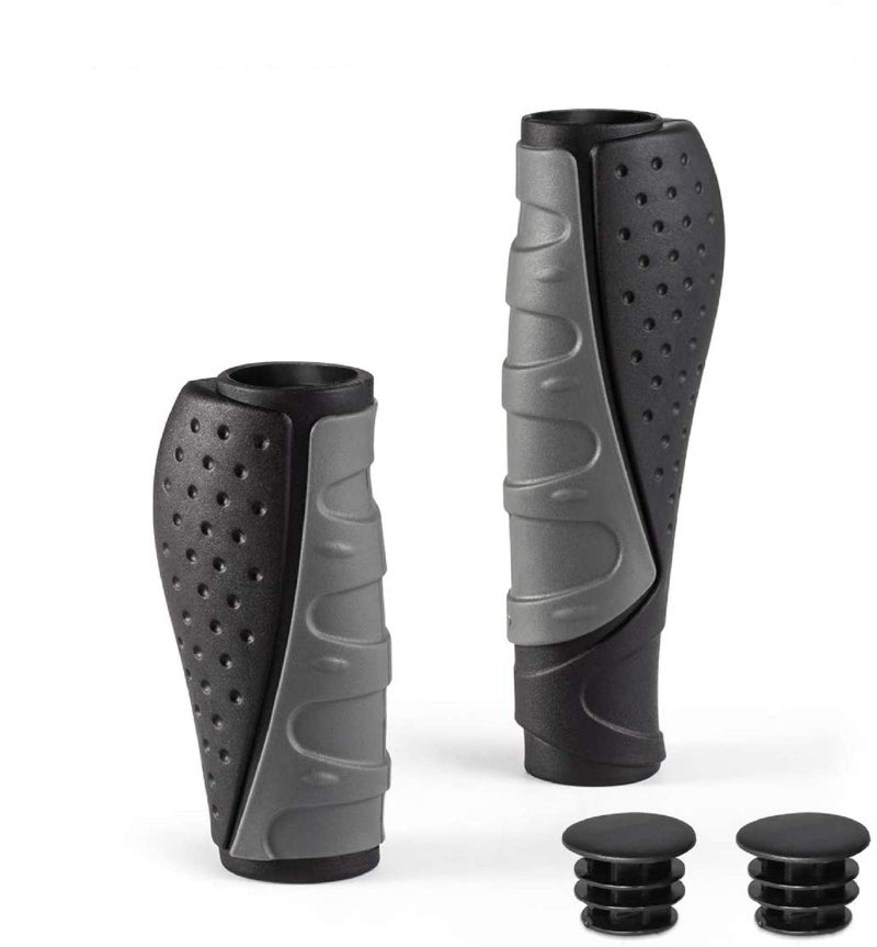 PRUNUS Bike Handlebar Grips, Rubber Ergonomic Antislip Bicycle Handlebar Grips, for MTB Mountain BMX (90MM+130MM) - Image 1